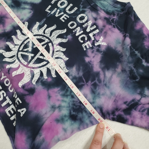 Hot Topic Blue and Purple Crop Top - Picture 12 of 16